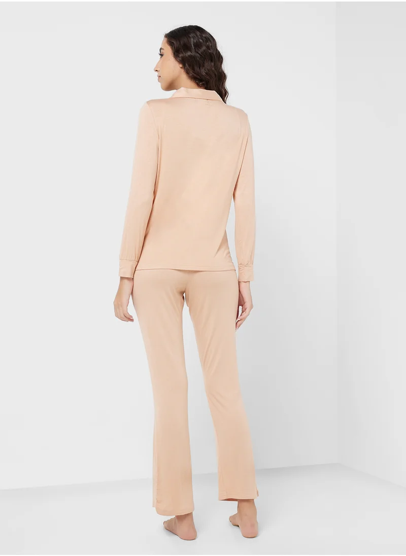 Ginger Modal Soft Touch Shirt & Pyjama Set