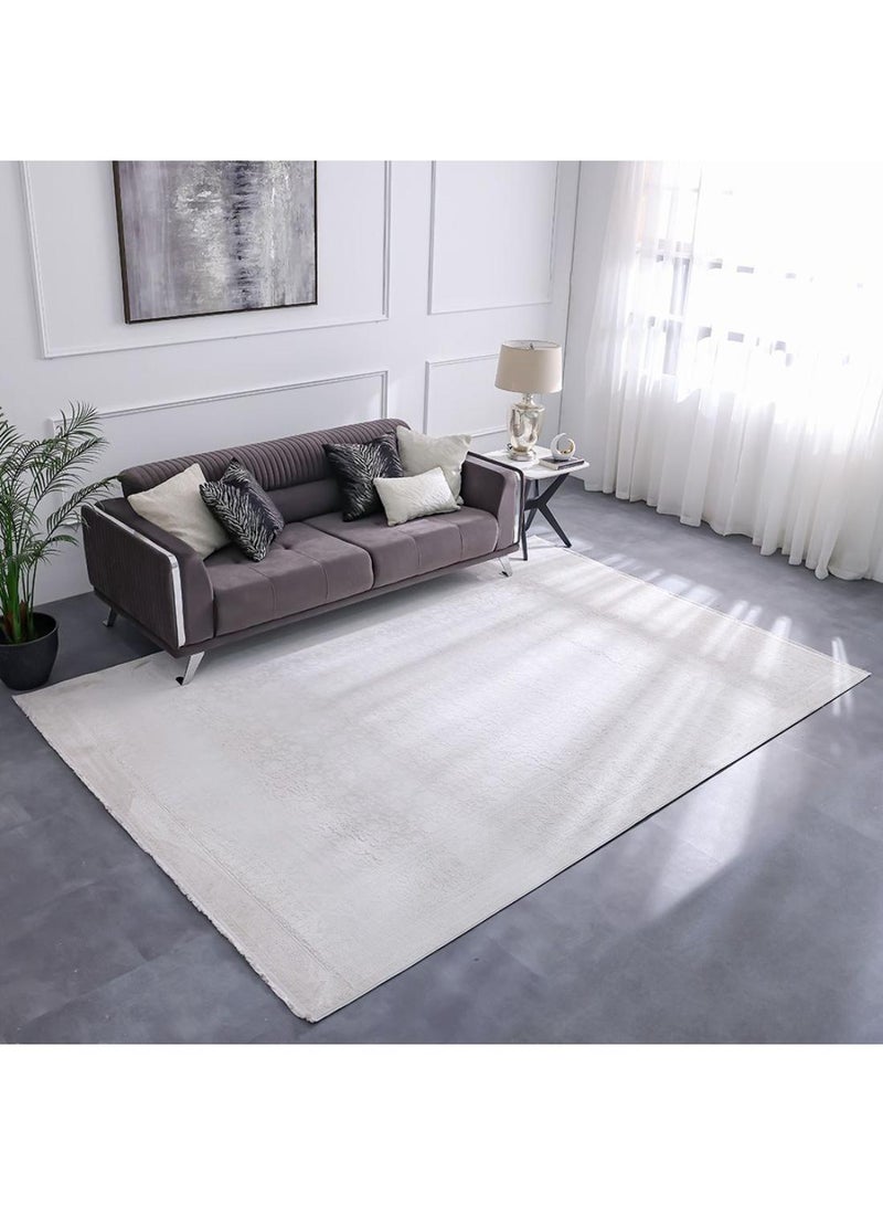 DANUBE HOME Luxura Artsilk Modernclassic Rug  Acrylic Area Rug Floor Covering L180xW120cm-White - Image 4
