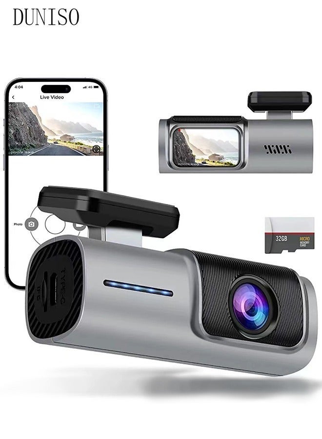 DUNISO Dash Cam Car Dash Camera 1600P Dash Cam Front and Rear Inside, Dual Dash Cam Front 2.5K and Inside 1600P with GPS, WiFi and APP Loop Recording, G-Sensor, WDR, Parking Monitor - Image 1