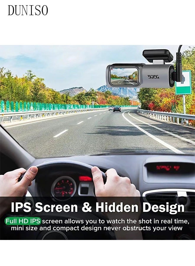 DUNISO Dash Cam Car Dash Camera 1600P Dash Cam Front and Rear Inside, Dual Dash Cam Front 2.5K and Inside 1600P with GPS, WiFi and APP Loop Recording, G-Sensor, WDR, Parking Monitor - Image 5