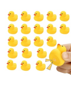 Peachjoy MINI Rubber Ducks,Little Rubber Ducks Tiny Baby Shower Rubber Ducks,Squeak Fun Rubber Ducks in Bulk Bath Toy Float Decorations for Shower Birthday Party Favors,20Pcs  - Image 1