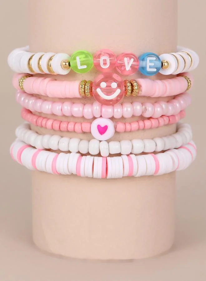 Take Two Pack of 6 - Colored Beaded Bracelet