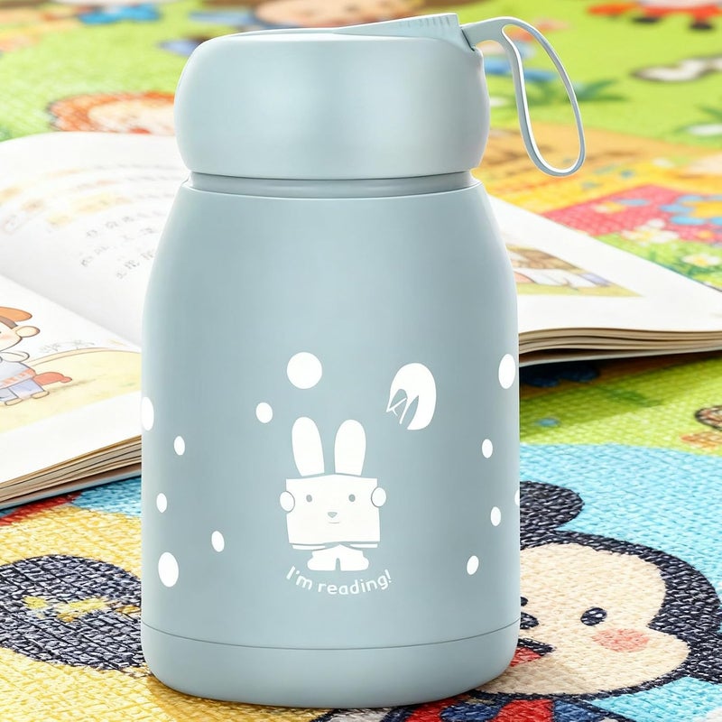 ZJchao Bunny Water For Girls, Bunny Water For Kids 330ml Double Layer Insulated Mug Pink Coffee Cups With Lids With a Capacity of 330ml and Easy to Design (Blue) - Image 3
