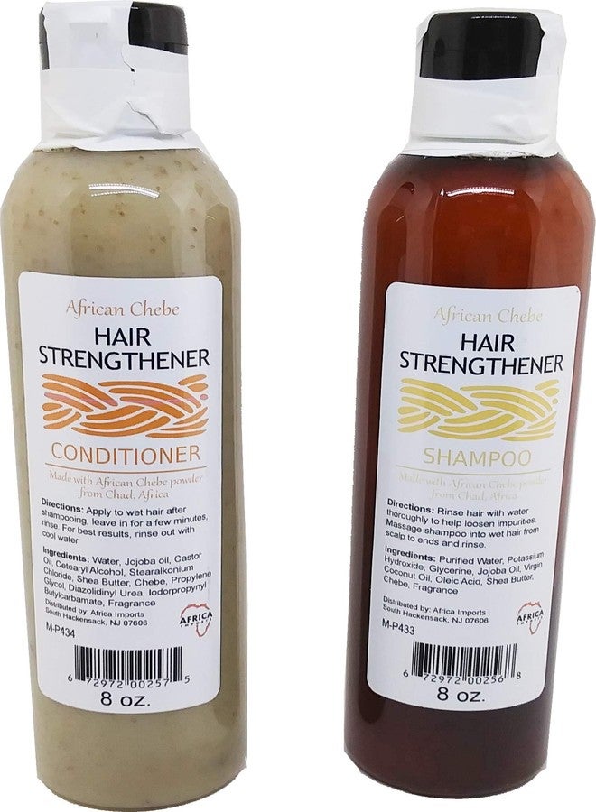 Cultural Exchange African Chebe Shampoo & Conditioner Hair Strengthener Set [Natural - 8 oz.]