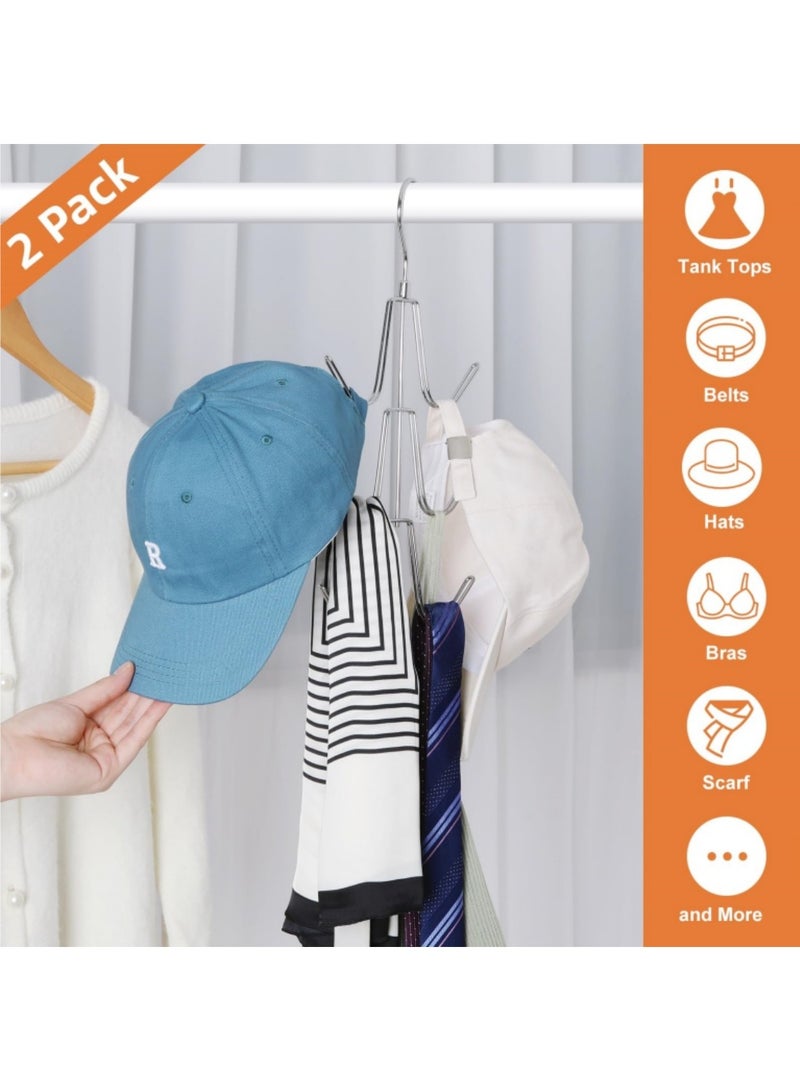 Mmmon 2 Pack Handbag Organizer Hanger for Closet, Metal Purse Hooks, Bag Rack, Belt Organizer, Tie Rack, Scarf Hanger, Bag Storage Organizer  - Image 2