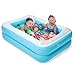 CHICLIST Inflatable Kiddie Pool 61x42x18 Inch Rectangular Family Swimming Pool 72 Gallon Capacity for Kids Adults Easy Set for Backyard Summer Fun - Image 2