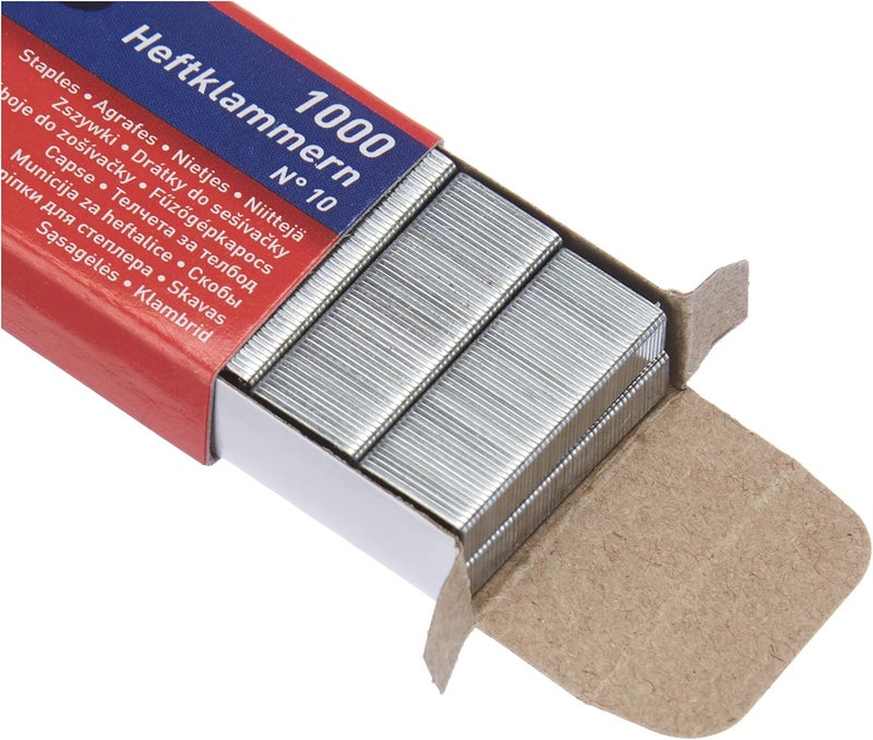herlitz No. 10 Staples, 2X Galvanised 1000 Pieces On Card No. 10 - Image 2