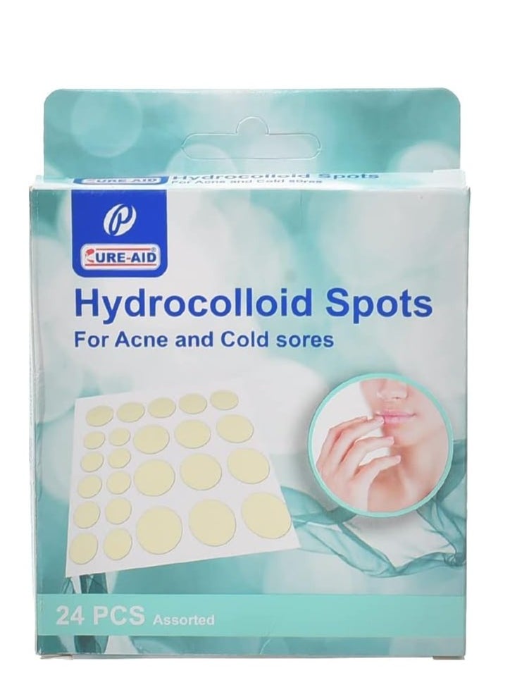 Cure aid Hydrocolloid Spots For Acne And Cold Sores 24 pcs  - Image 1
