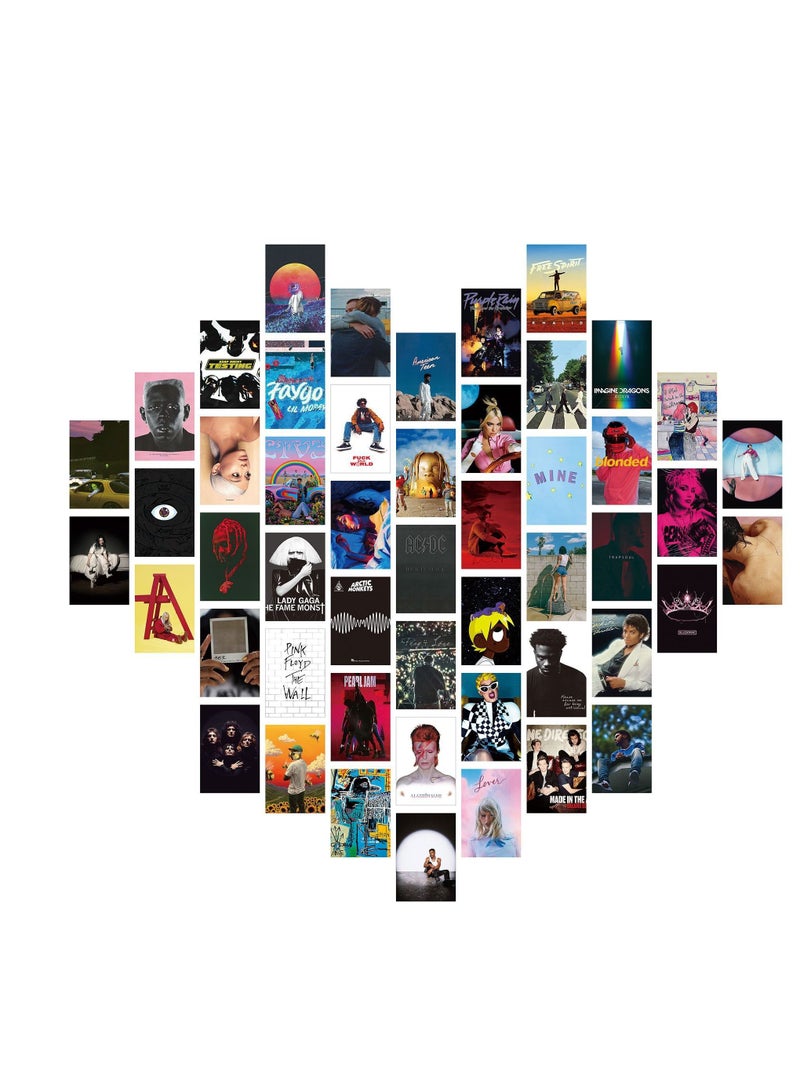 Y&D Minimalist Wall Art for Room Decor Aesthetic, 50Pcs Blush Collage Kit Aesthetic Pictures, Danish Pastel Decor, Preppy Bedroom Teen Girls Trendy Stuff