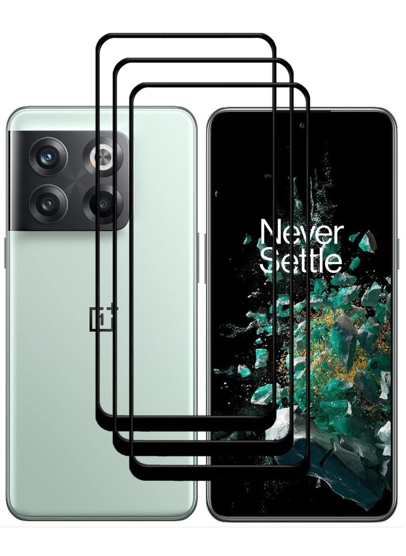 ACLIX 3 Pieces Antistatic ESD Dustproof Premium Quality High Definition Tempered Glass Screen Protector Designed For OnePlus 10T - Image 1