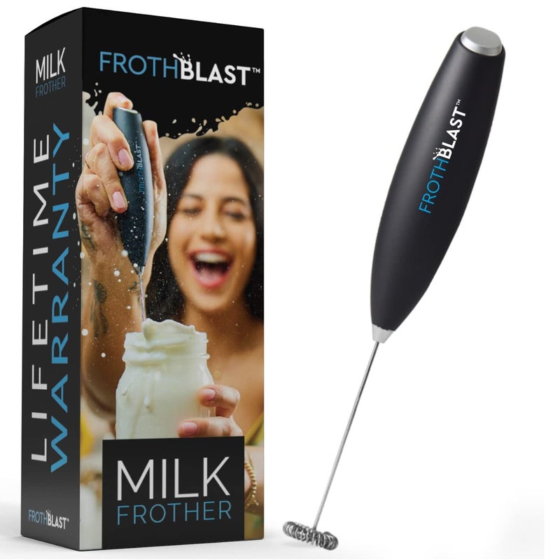 FrothBlast FrothBlast Milk Frother Handheld for Coffee (Foam Maker) Electric Whisk Drink Mixer for Lattes, Cappuccino, Frappe, Matcha, Hot Chocolate  - Image 1