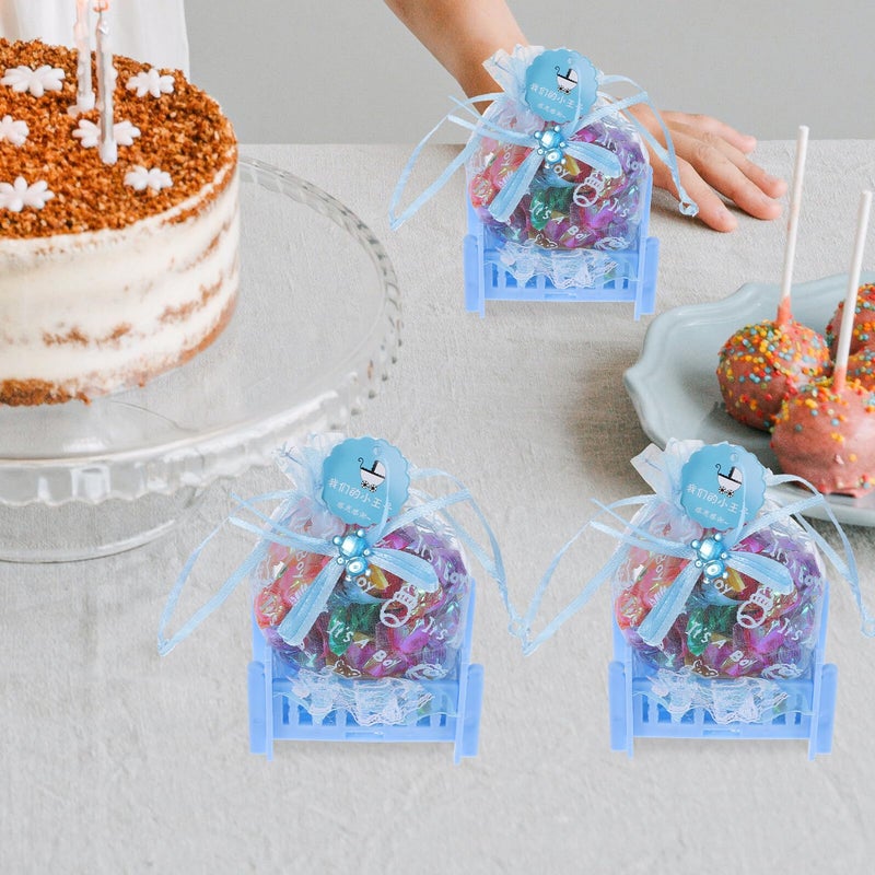 Cartoon Candy Boxes Set Of 6 Plastic Storage Containers With Lid Blue Color - Image 5