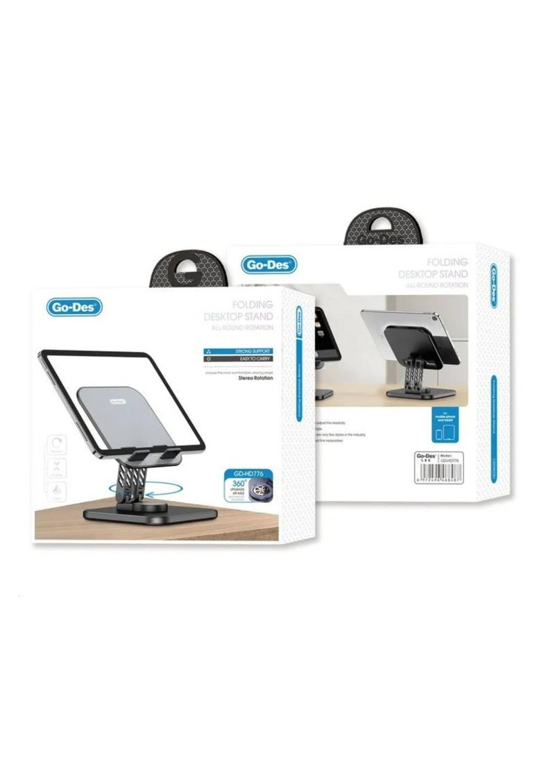 GO-DES Premium Folding Desktop Stand_Black - Image 2