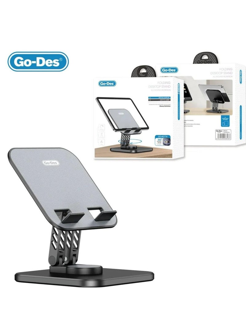 GO-DES Premium Folding Desktop Stand_Black - Image 1