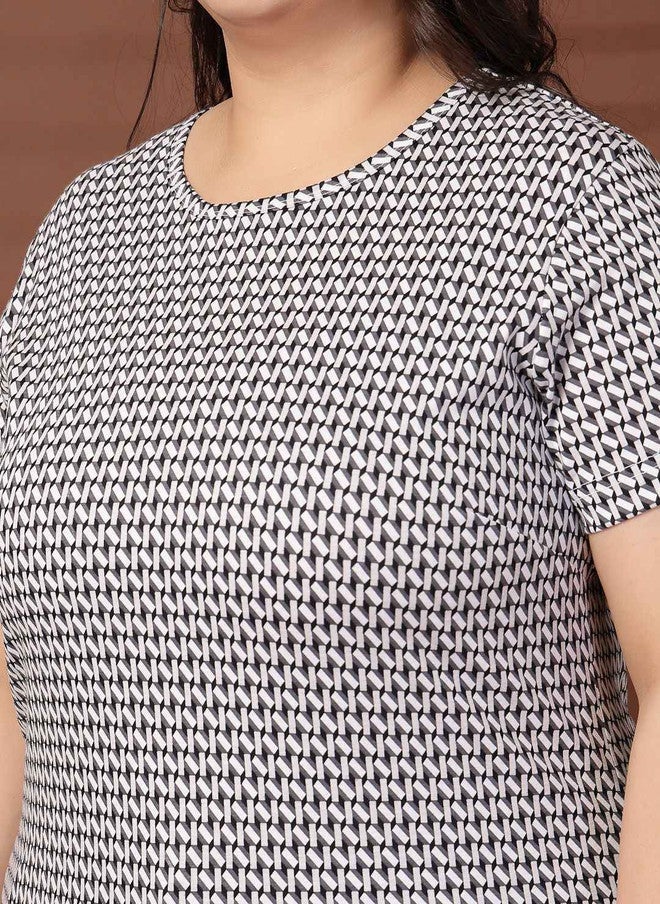 PlusS Printed Cotton T-Shirt for Women - Image 2