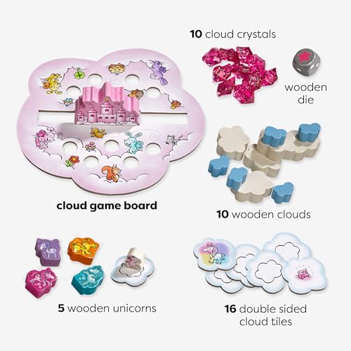 HABA Unicorn Glitterluck Cloud Stacking Cooperative Kids Board Game Unicorn Games and Unicorn Gifts Ages 4 Made in Germany - Image 5