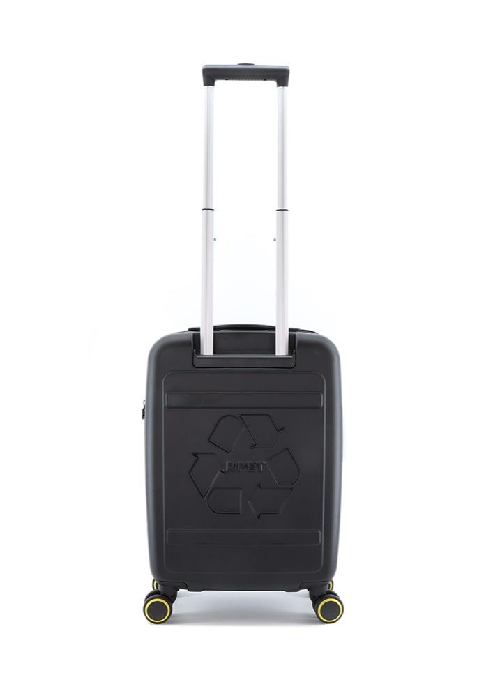 NATIONAL GEOGRAPHIC - National Geographic RPET Balance Carry-On Small Cabin Hardshell Business Suitcase, Durable Lightweight  TSA Combination Lock Travel Luggage, 4 Quite Spinner Wheel Trolley Bag (20 Inch) Black. - Image 1