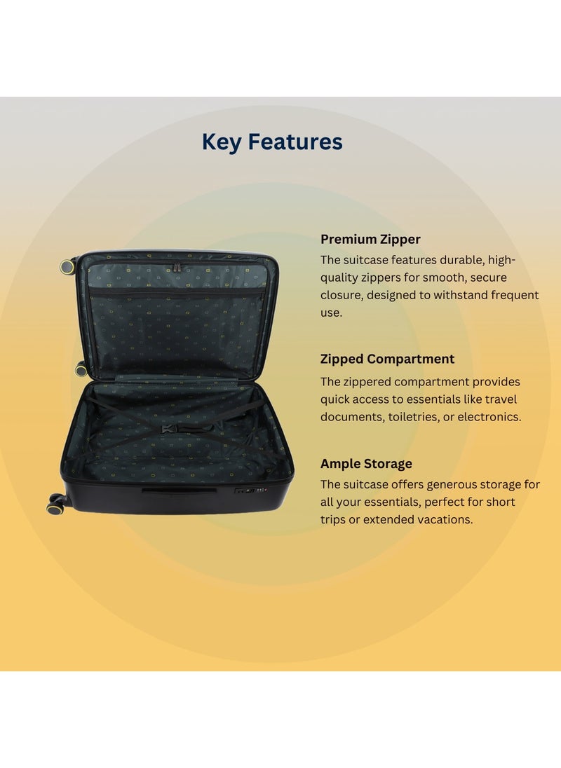 NATIONAL GEOGRAPHIC - National Geographic RPET Balance Carry-On Small Cabin Hardshell Business Suitcase, Durable Lightweight  TSA Combination Lock Travel Luggage, 4 Quite Spinner Wheel Trolley Bag (20 Inch) Black. - Image 1