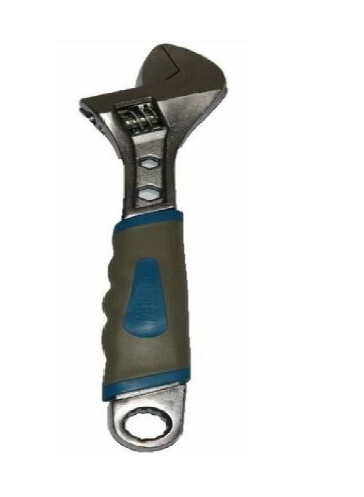 Wika Adjustable Wrench With Rubber Grip, WK12050, Forged Steel, 6 Inch