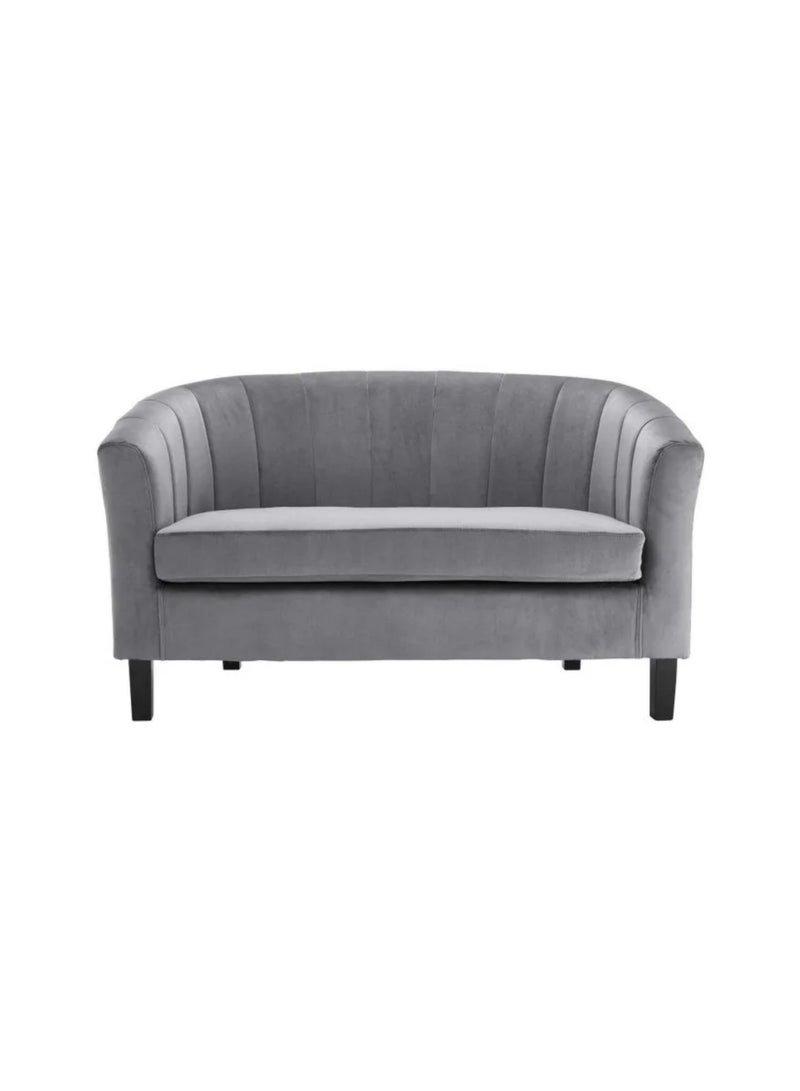 Karnak Nelson 2 Seater Velvet Sofa - Grey - Image 1