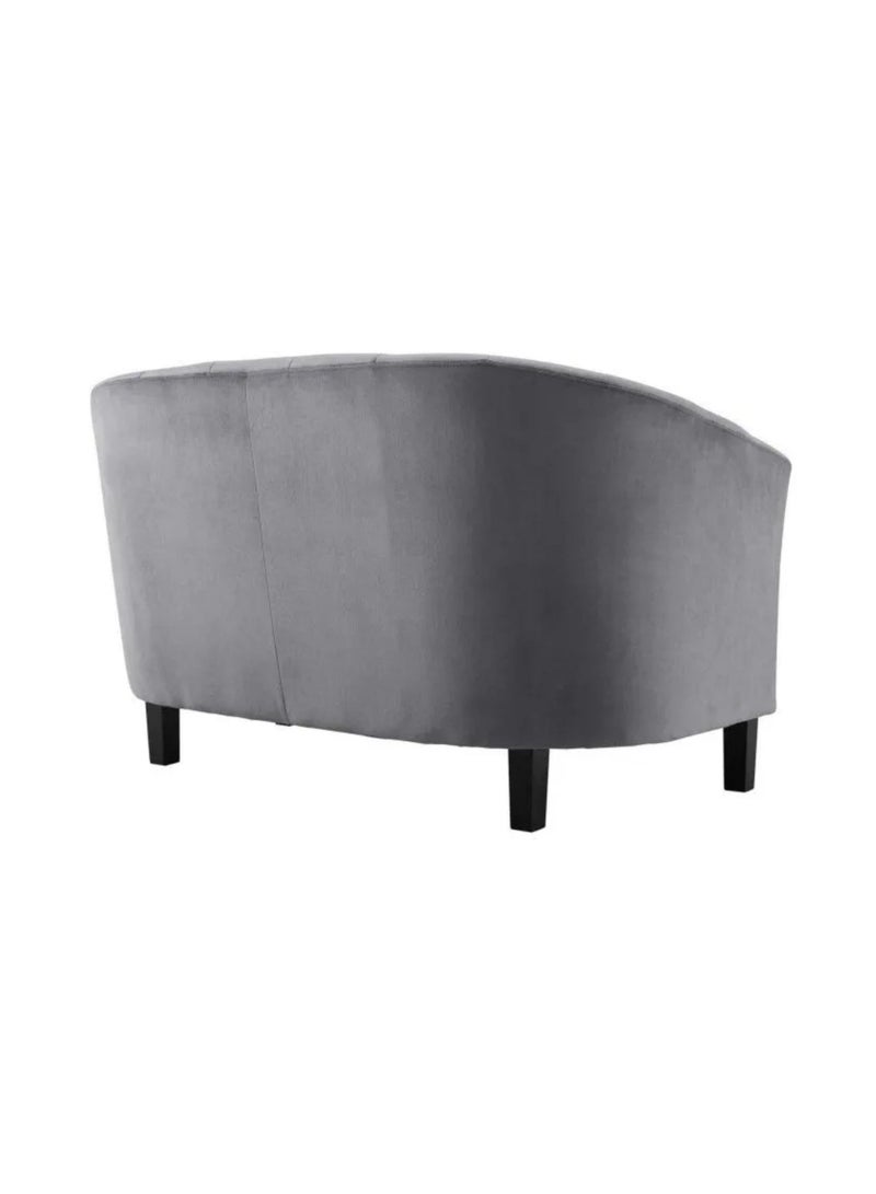 Karnak Nelson 2 Seater Velvet Sofa - Grey - Image 2