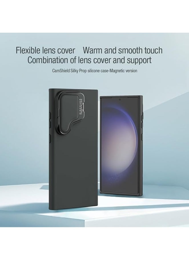 General Samsung Galaxy S24 Ultra protective shell, environmentally friendly liquid silicone protective cover, with invisible camera holder, soft fiber interior, scratch-resistant  - Image 2