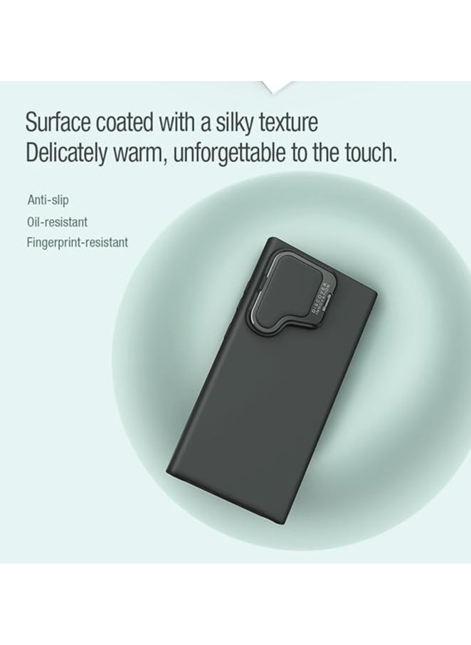 General Samsung Galaxy S24 Ultra protective shell, environmentally friendly liquid silicone protective cover, with invisible camera holder, soft fiber interior, scratch-resistant  - Image 5