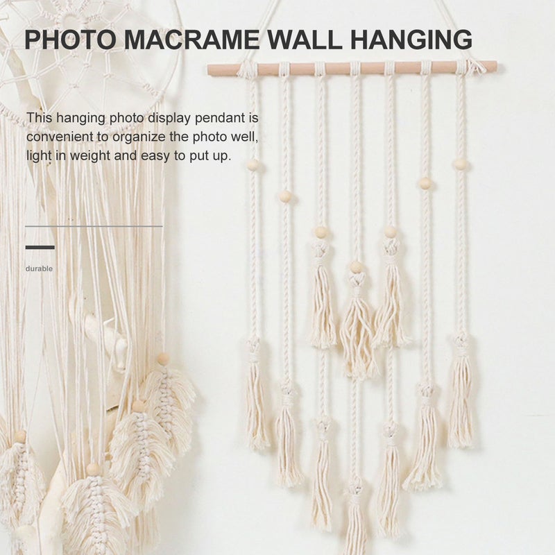 Hanging Photo Display Wall Hanging Pictures Organizer Tassel Wall Decoration - Image 4