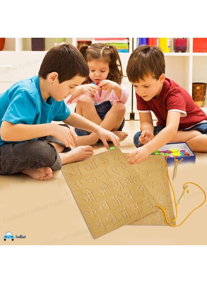 FunBlast FunBlast Writing Practice Hindi Alphabet Tracing Boards for Kids Learning Toys for 3+ Years Old Kids Boy Kids - Multicolor  - Image 2