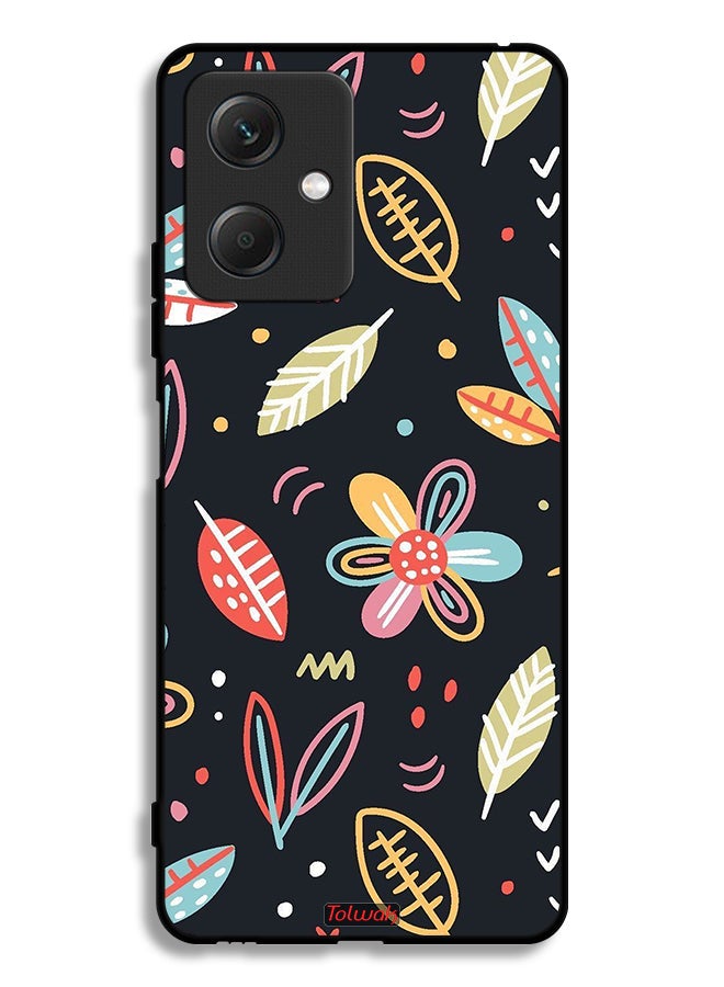 Tolwak Xiaomi Redmi Note 12 Protective Case Cover Flowers And Leaves Abstract Art - Image 2