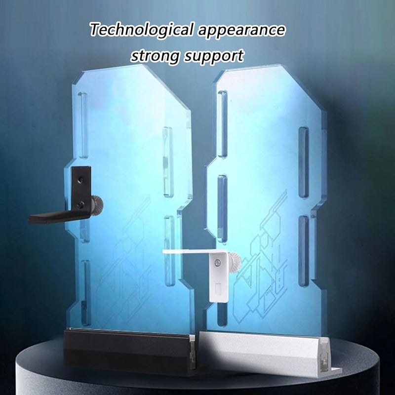 Silver Multiple Position Acrylic GPU Stand With ARGB Light Sync For Desktop PC silver - Image 4