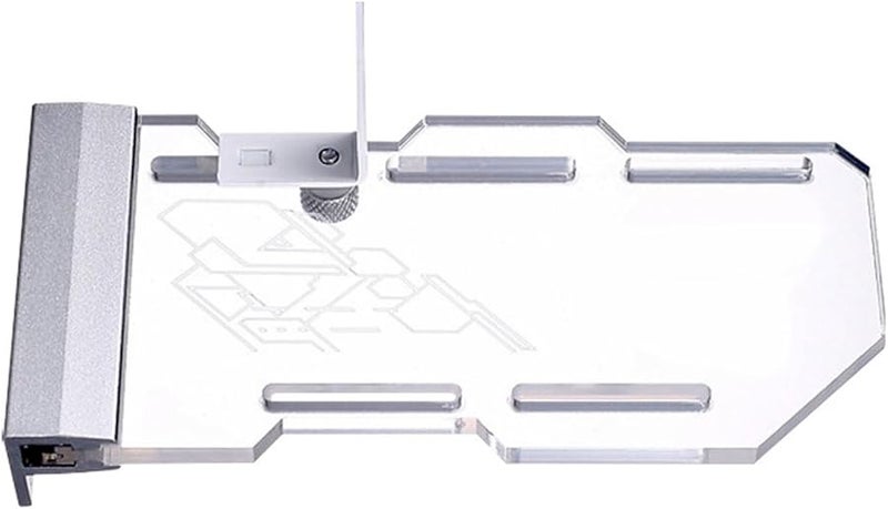 Silver Multiple Position Acrylic GPU Stand With ARGB Light Sync For Desktop PC silver - Image 1