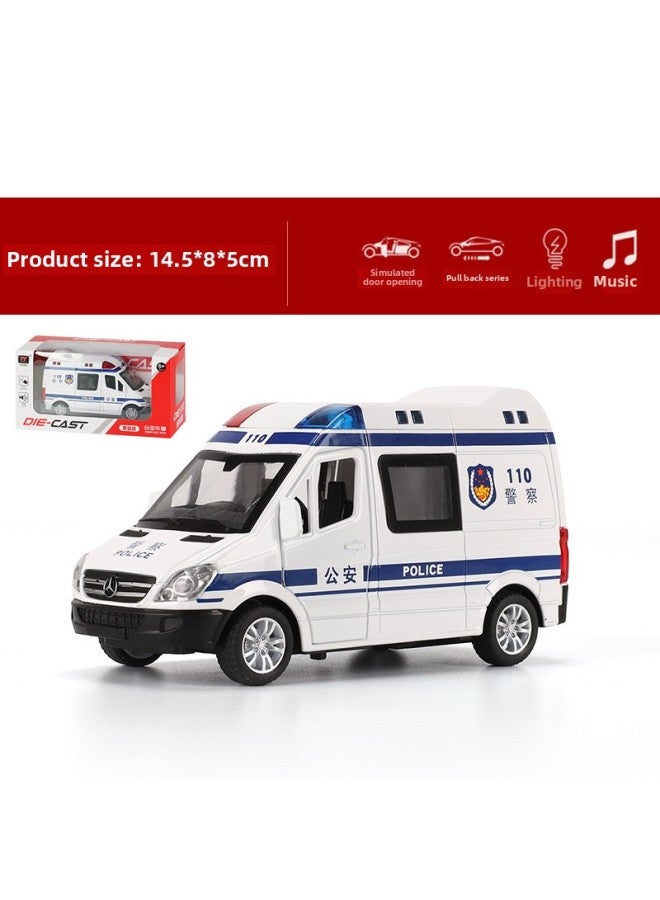 Tianying Alloy Ambulance Car Model 8909 Fire Fighting Model Pull Back Car Children Toy Car Gift Special Police Car Model-Color:Classic Special Police Car  - Image 5