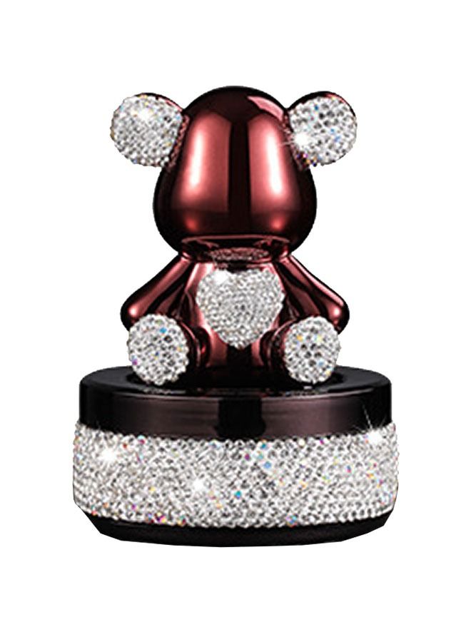 ZCM-HAPPY Diamond-studded Bear Car Aroma Diffuser Ornament (Brown) - Image 1