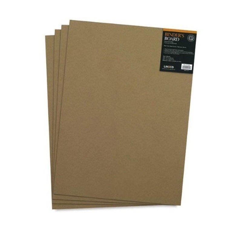 Lineco Neutral PH Binder Board Acid Free Unbuffered 145x205 Inch Pack of 4 Sheets Bookboard for Bookbinding Framing Boxes Bulletin Boards