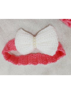 Daddy's Angel Newborn Baby Girl Dress Set Handmade Crochet Dress Headband And Shoes  - Image 5