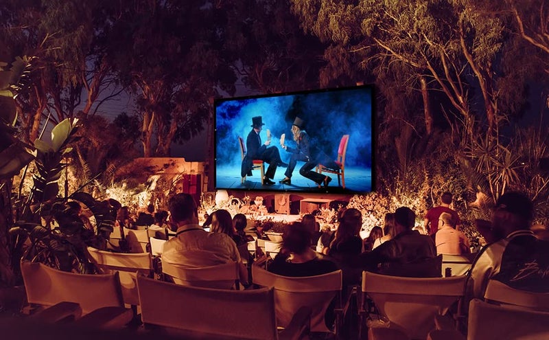 Vilro Large Projector Screen 150 Inch of Matte White Material 16:9 Projection Movies Screen Outdoor Projection Screen for Church School Home Indoor 1.6 Gain-(Width 332 cm x 187 cm Height) - Image 2