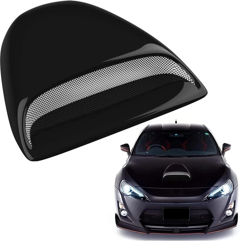 Car Air Flow Intake Hood Scoop Vent Bonnet Decorative Covers Racing Style Gloss Black Compatible with BMW Audi Benz Focus Mk2 Passat B5 4x4 - Image 2