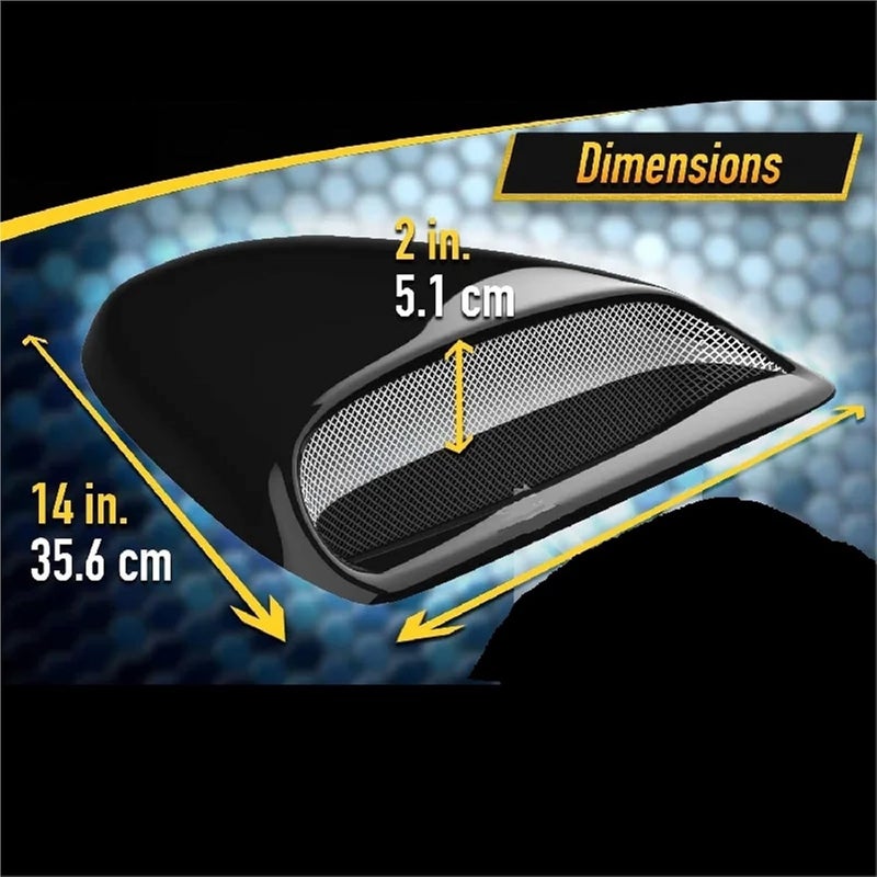 Car Air Flow Intake Hood Scoop Vent Bonnet Decorative Covers Racing Style Gloss Black Compatible with BMW Audi Benz Focus Mk2 Passat B5 4x4 - Image 3