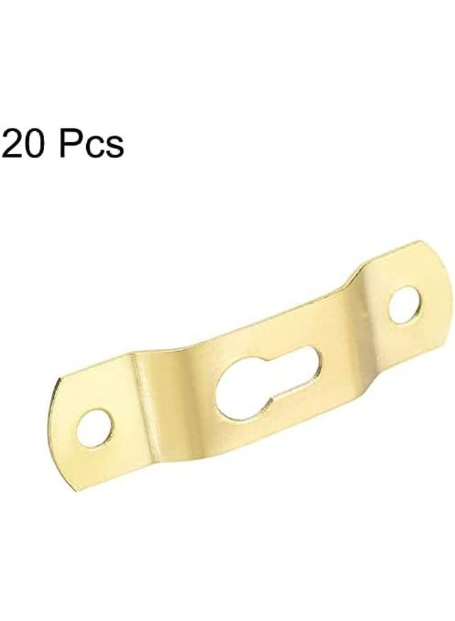 لوحات التعليق بالمفتاح الذهبي 49 مم × 13 مم مع مسامير لإطارات الصور 20 قطعة - Image 4