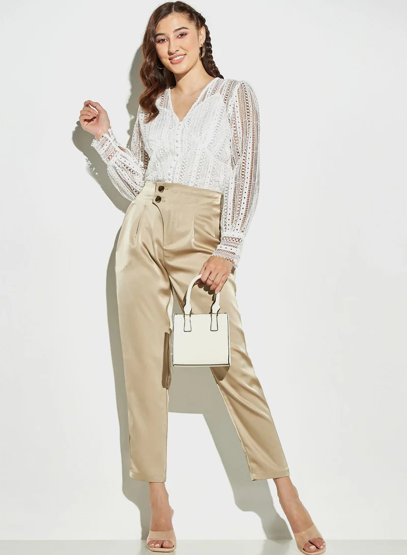 2Xtremz High Waist Satin Pants