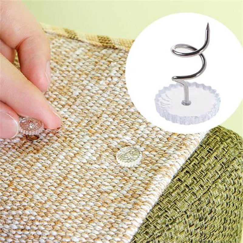 EYAKEG 30 Pcs Bedskirt Pins, Clear Heads Twist Pins for Upholstery, Slipcovers and Bedskirts - Image 2