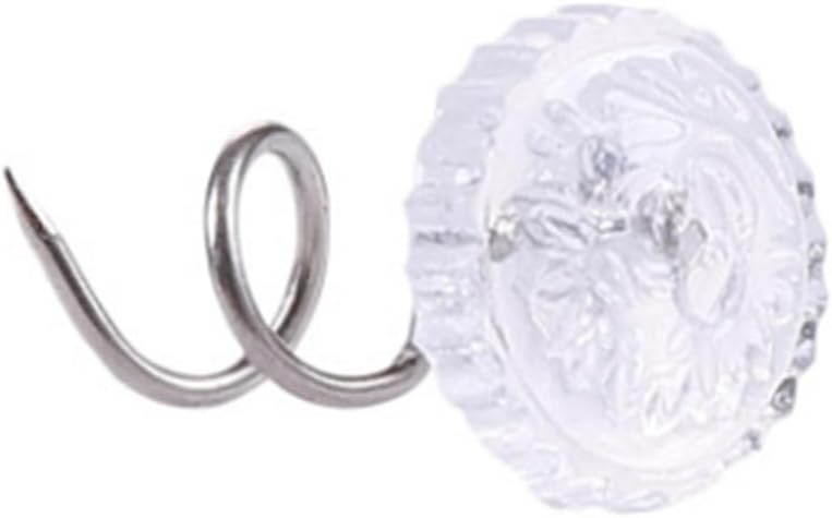 EYAKEG 30 Pcs Bedskirt Pins, Clear Heads Twist Pins for Upholstery, Slipcovers and Bedskirts - Image 4
