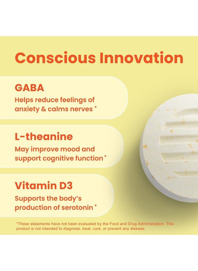 Neuro نعناع الهدوء والوضوح (72 قطعة) - خالي من السكر مع L-theanine + GABA + فيتامين D3 - مكملات دماغية نوتروبيك للذاكرة - تعزز الهدوء وتخفيف التوتر للرجال والنساء - نكهة العسل والليمون - Image 3