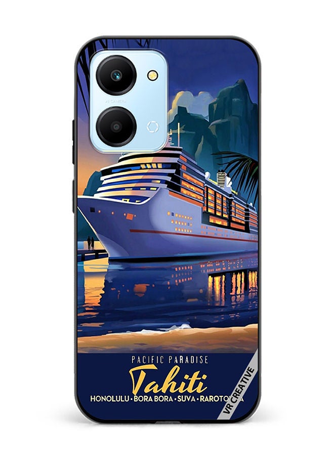 VR CREATIVE Protective Case Cover For Honor Play7T Pacific Paradise Design Multicolour - Image 1