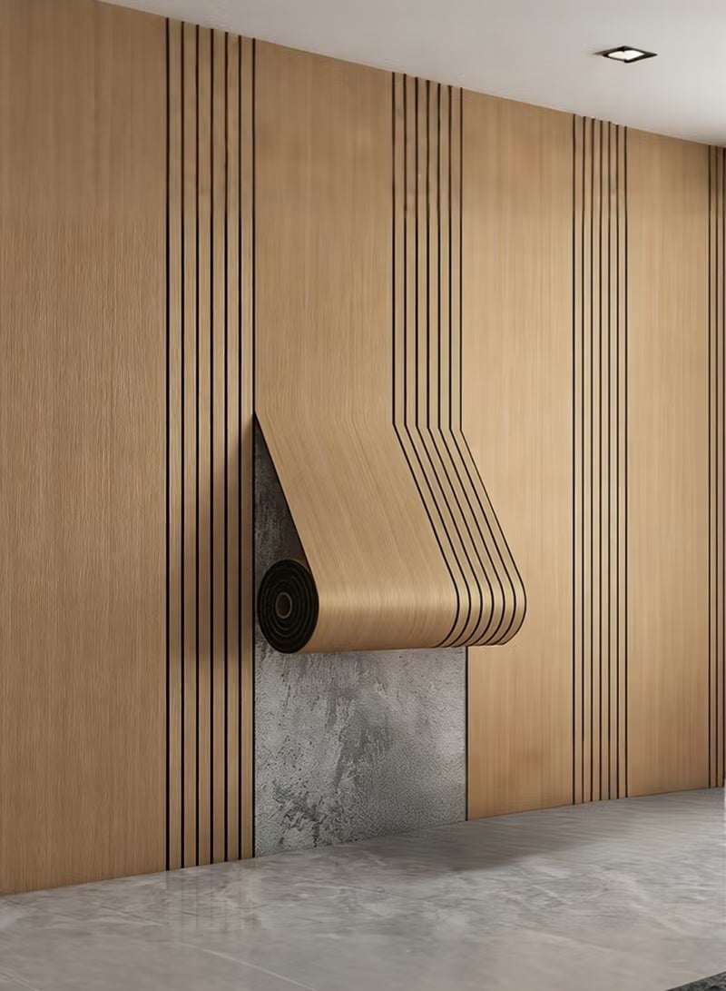 Dark Brown Wood Grain Self-Adhesive Wallpaper 3D Wallpaper | Waterproof 3D Wallboard Wallpaper | Moisture Proof Sound Insulation Sticker Wall Covering for Home Decor Living Room Bedroom TV Background 40cm x 300cm