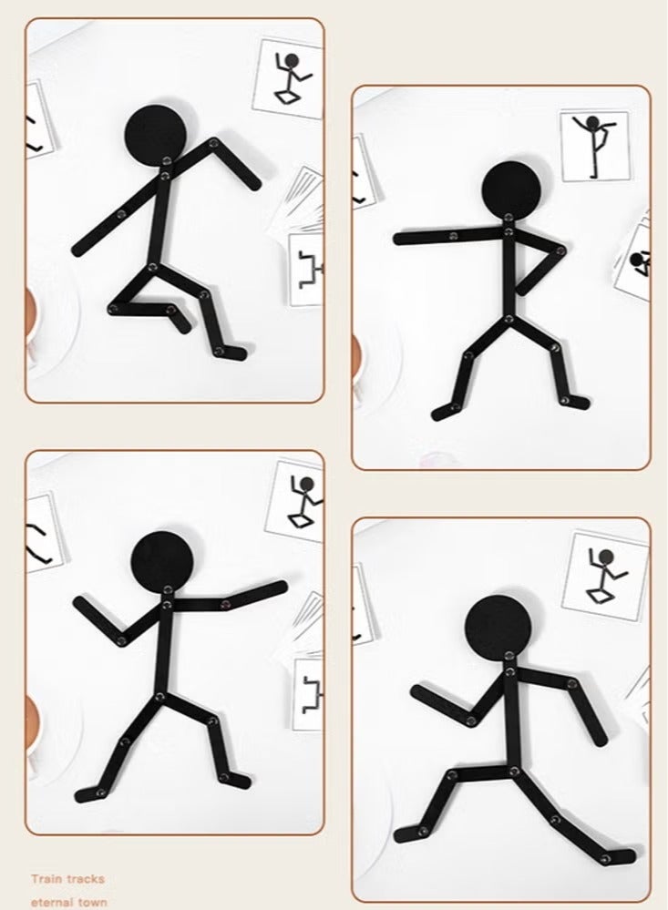 Montessori Material DIY Puzzle Toys Sporty Pose with 24 Cards for Children Intelligence Early Educational Toy - Image 4