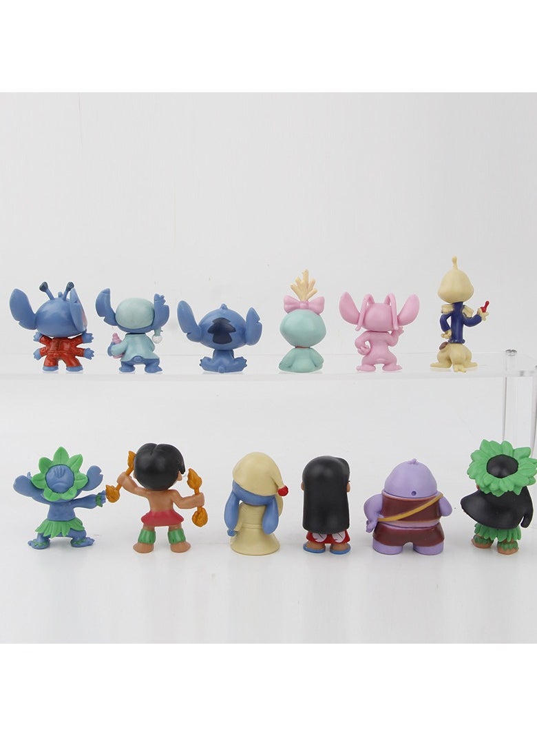 12pcs/set Stitch Figure Toys PVC Figure Collectible Model Toys  - Image 5