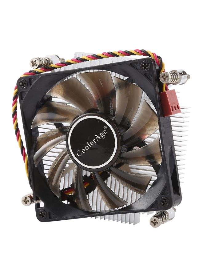 BURAQ CoolerAge 1155-1U DC 12V 2000PRM 30.5cfm Copper Core Heatsink Hydraulic Bearing Cooling Fan CPU Cooling Fan for Intel 1150 1156 1151  - Image 2