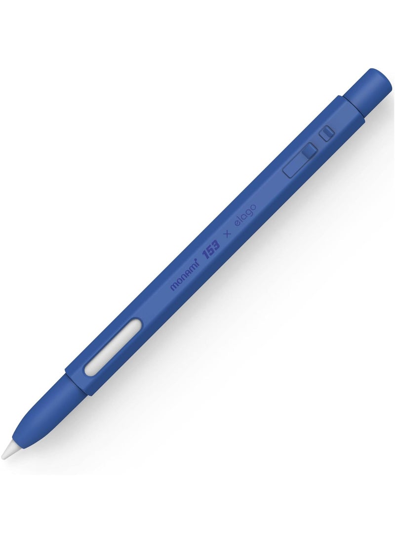 Elago elago x MONAMI Compatible with Apple Pencil Pro Case / Apple Pencil 2nd Gen Case Compatible with Magnetic Charging Double Tap - Deep Blue  - Image 1